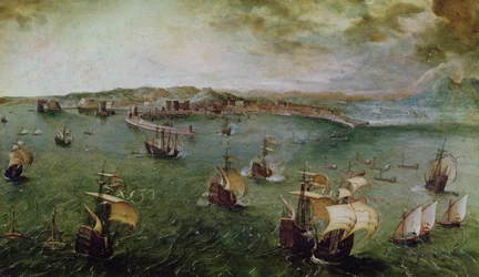 Blick auf den Hafen von Neapel, ca. 1550-69
